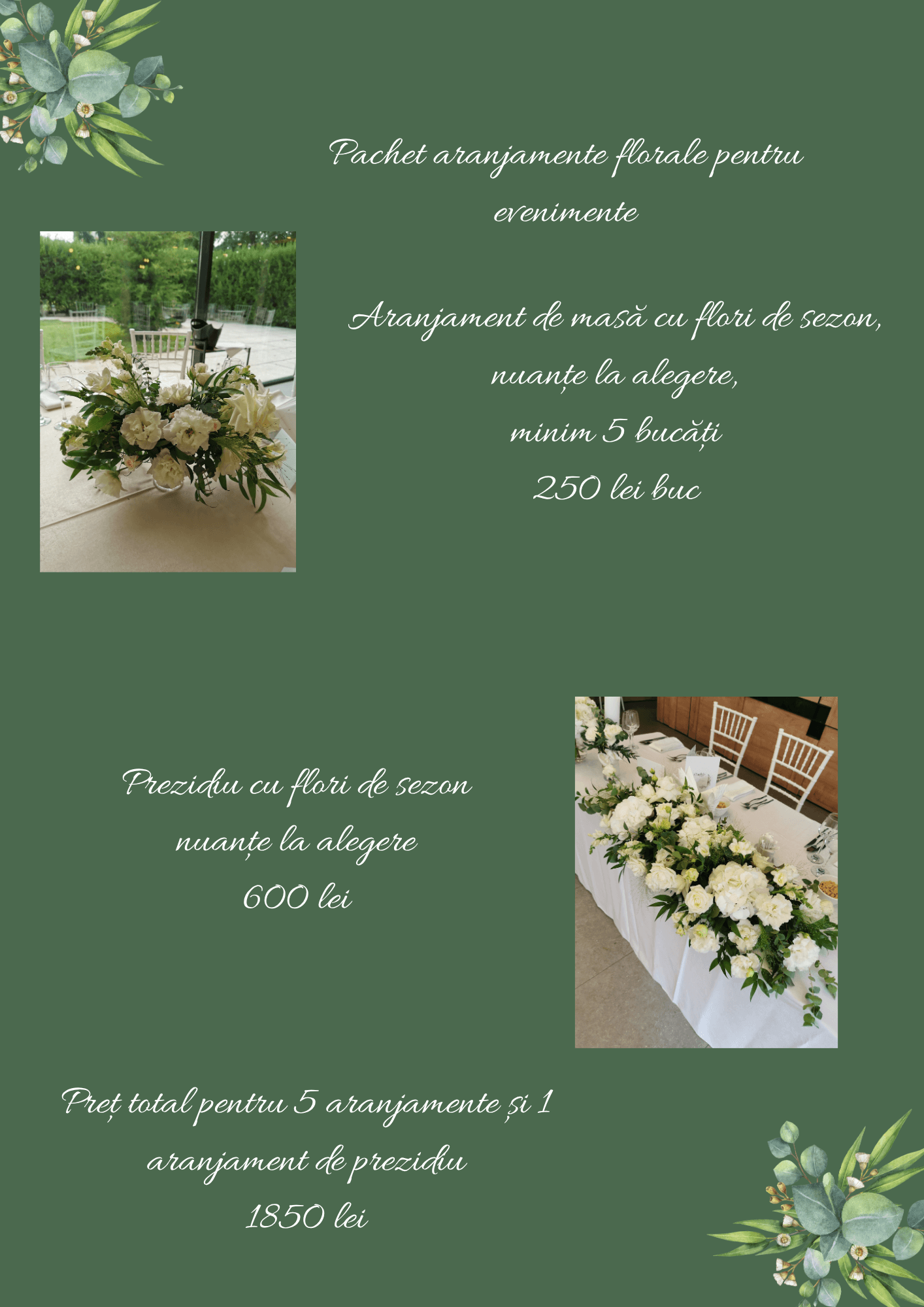 Pachet pentru eveniment privat