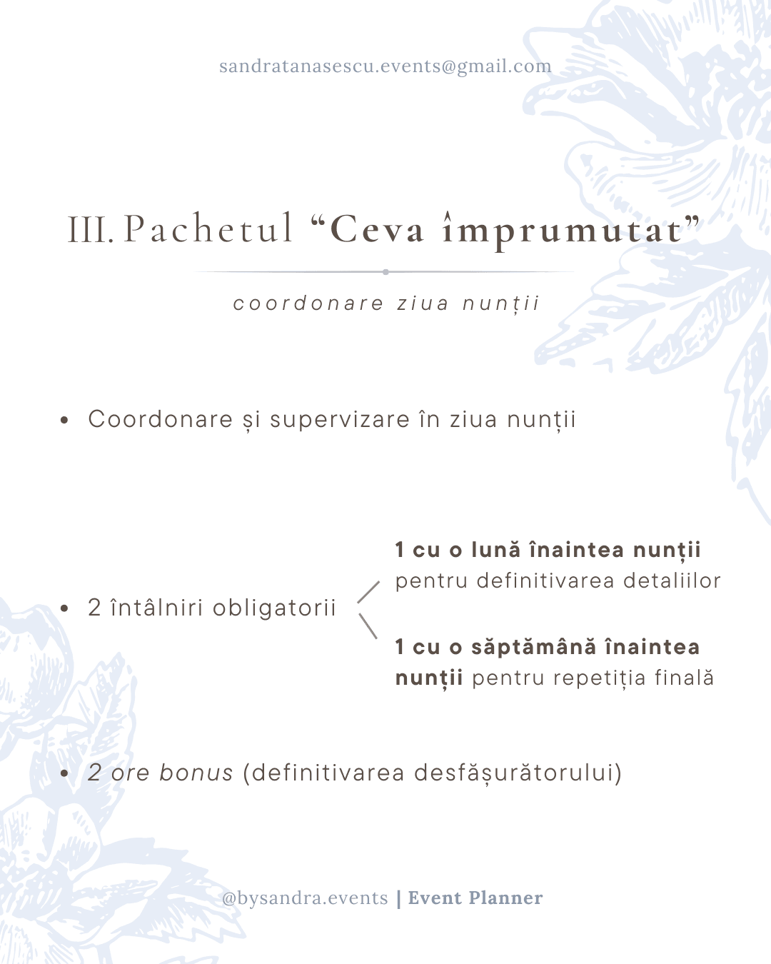 Coordonare ziua nunții